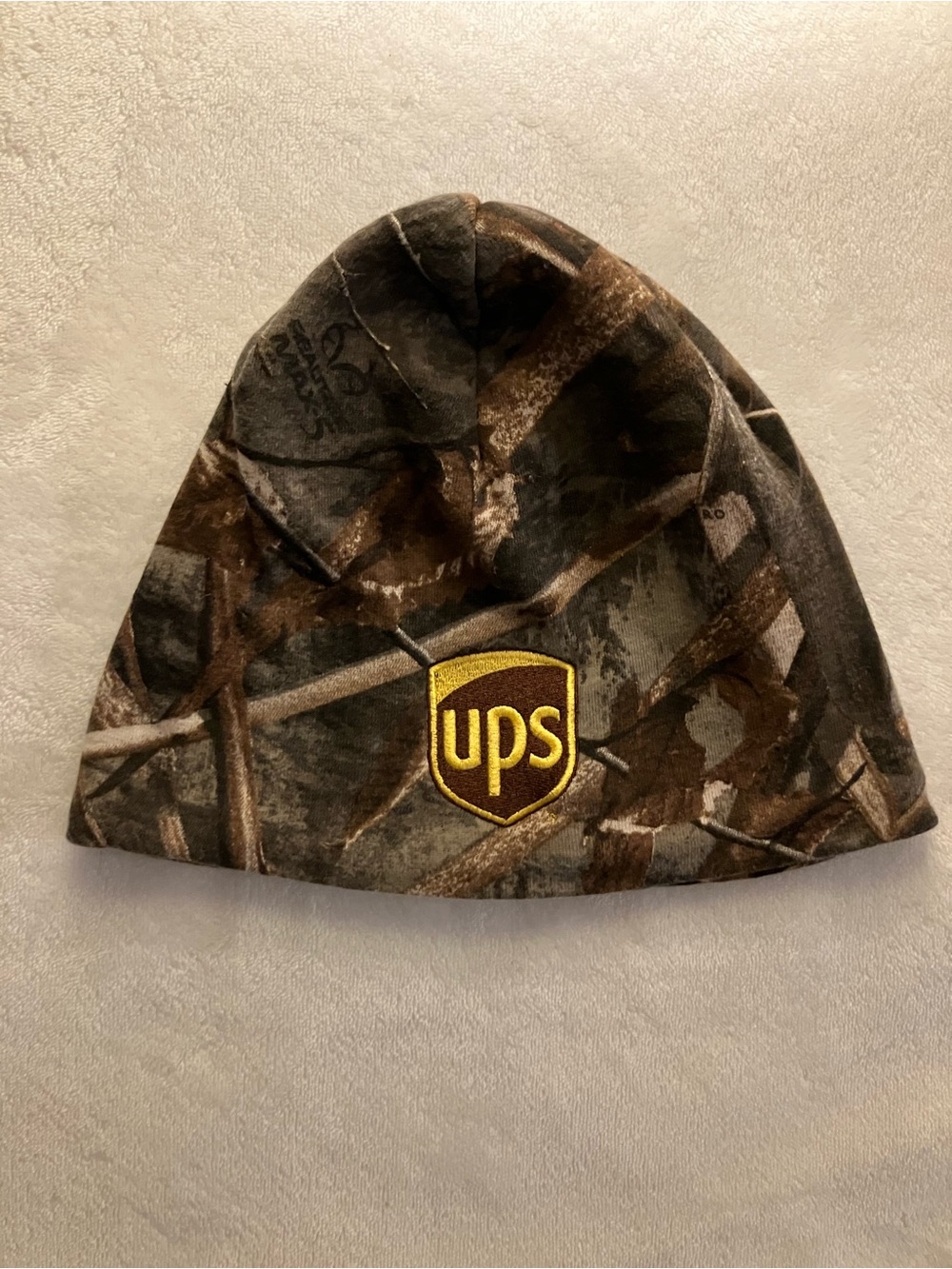 UPS Camo Fleece Beanie - Brown/Green